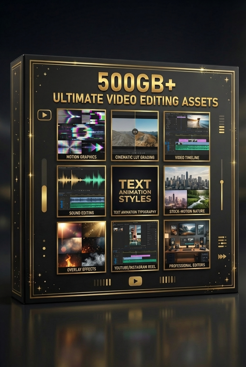🔥 Ultimate 500 GB + Editing Assets Pack